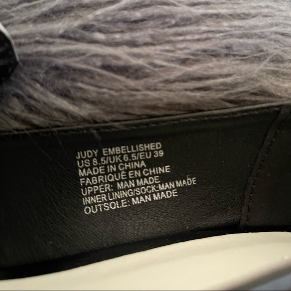 JustFab Black & White Embellished Loafer - Picture 7 of 9